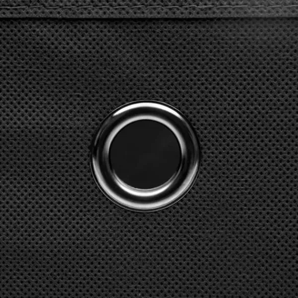 The Living Store opbevaringskasser med låg 10 stk. 32x32x32 stof sort - Opbevaringskasser New
