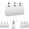 The Living Store saucedispenser 3 x 3,5 l rustfrit stål - Krydderibeholdere New