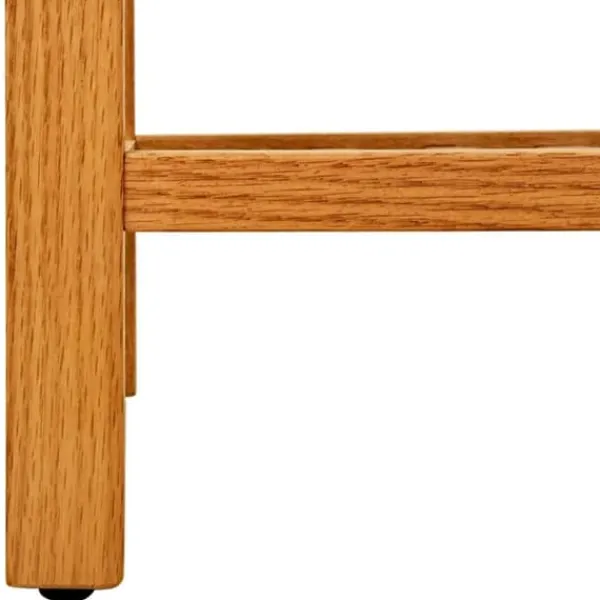 The Living Store skostativ med 3 hylder 50x27x60 cm massivt egetræ - Skoopbevaring Outlet