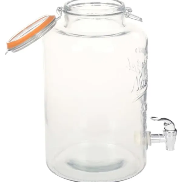 The Living Store vanddispenser XXL med tappehane gennemsigtig 8 l glas - Drikkevaredispensere Outlet
