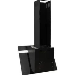 The Living Store væghængt emhætte 60 cm stål og hærdet glas sort - Emhætter Outlet