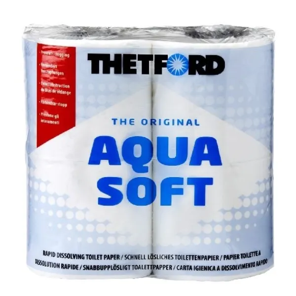 Toiletpapir>Thetford Aqua Soft camping toiletpapir 4 ruller