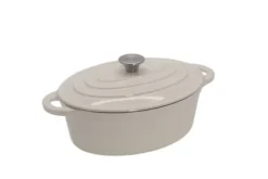 Gryder, Stegepander Og Kasseroller>Tierra Oval Støbejernsgryde 34cm 6,5L Cremefarvet NOIS