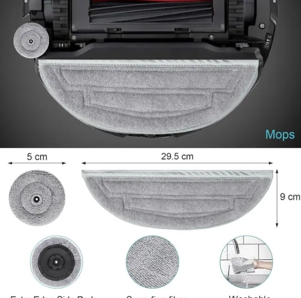 Støvsugertilbehør>Tilbehør til Roborock S8 MaxV Ultra - Børster, filtre, moppepuder