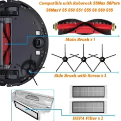 Tilbehør Xiaomi Roborock S5 Max/S50/S51/S55/S5/S60/S65/S6/S6 Pure/S6 MAXV 8 dele Best
