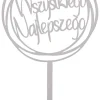 TILLYKKE FØDSELSDAGS Kagetopper Akryl Sølv Cirkel Best