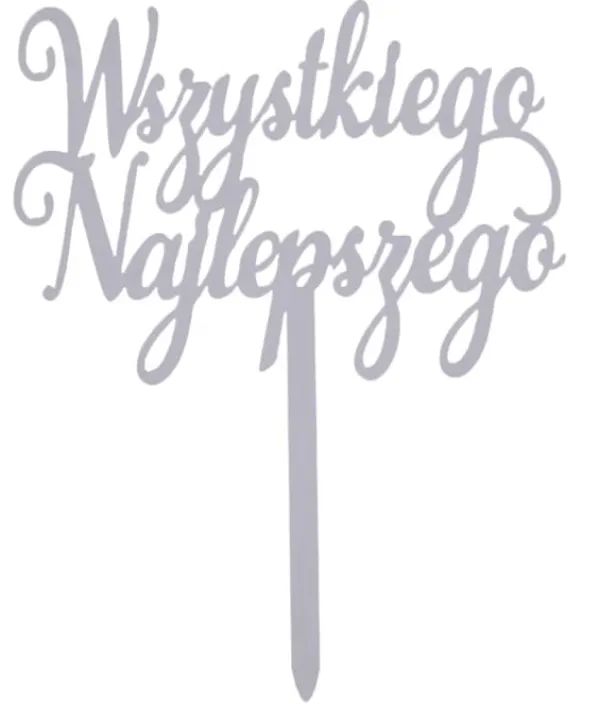 Udstyr Til Kagedekoration>TILLYKKE MED FØDSELSDAGEN kagetopper akryl sølv