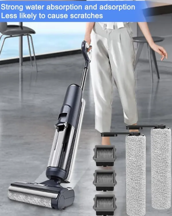 Tineco Floor One S5 Combo Udskiftningstilbehørssæt, Kompatibelt med Floor One S7 Pro/S6, Inkluderer Børste og Filter