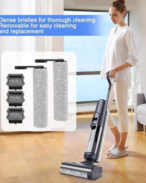 Tineco Floor One S5 Combo Udskiftningstilbehørssæt, Kompatibelt med Floor One S7 Pro/S6, Inkluderer Børste og Filter