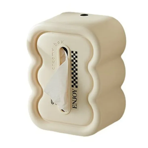 Tissue Box Cover Sky Form Multifunktionel Plast Dekorativ Tissue Box Holder til stue Spisebord Hvid bund Discount