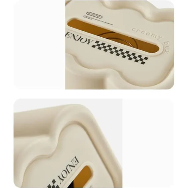 Tissue Box Cover Sky Form Multifunktionel Plast Dekorativ Tissue Box Holder til stue Spisebord Hvid bund Discount