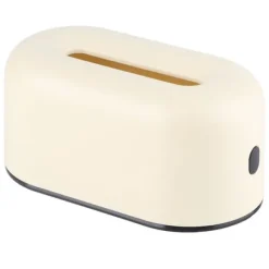 Tissue Box Holder Vandtæt Simple Creme Gul Plast Tissue Paper Box med bred åbning til kontor soveværelse Stue Hot