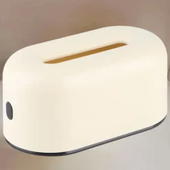 Tissue Box Holder Vandtæt Simple Creme Gul Plast Tissue Paper Box med bred åbning til kontor soveværelse Stue Hot