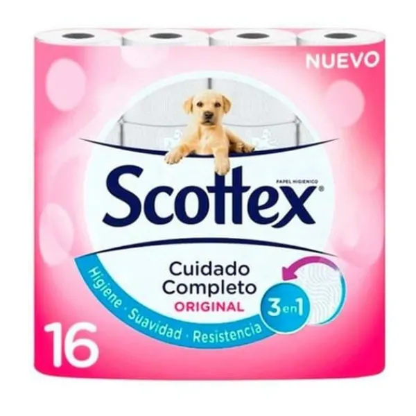 Toiletpapir>Toiletpapir Scottex Original Hvid 16 Dele (6 enheder)
