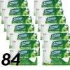 Toiletpapir>Toiletpapir, Tredobbelt Lag Blødhed, Aloe Vera Infunderet, Fornyelige Ressourcer, Pakke med 84 ruller + billig