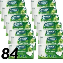 Toiletpapir>Toiletpapir, Tredobbelt Lag Blødhed, Aloe Vera Infunderet, Fornyelige Ressourcer, Pakke med 84 ruller + billig