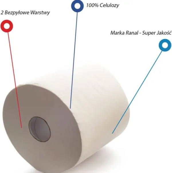 Aftørringspapir>To-lags cellulose papirhåndklæde, støvfri, RANAL