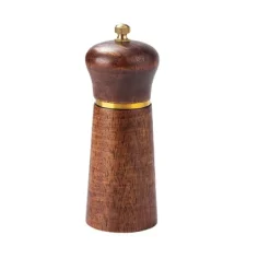 5-tommers retro egetræ peberkværn sæt med egetræsbase - Manuel kværn til krydderier og salt Best