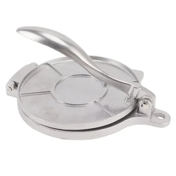 Tortilla Press Aluminiumslegering Manuel Tortilla Maker Presseværktøj til Pizza Pie Patty Making 16 cm Sølv Clearance