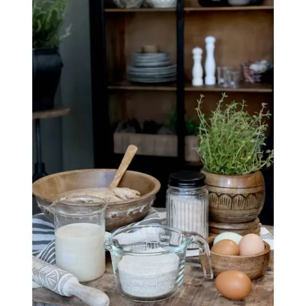 Chic Antique Mortere & Pistiller>Tours Morter i træ m. udskæringer