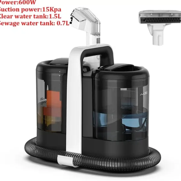 Tæpperenser, bærbar pletrensning, høj sugeevne,EU, 600W 15KPa Discount