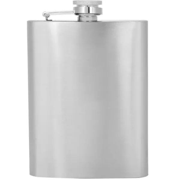 Tragt til spiritusflaske i rustfrit stål, 7 oz, med to vinkopper, sæt til fødselsdagsgave (børstet) Outlet