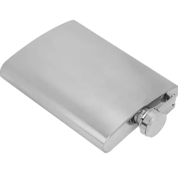 Tragt til spiritusflaske i rustfrit stål, 7 oz, med to vinkopper, sæt til fødselsdagsgave (børstet) Outlet