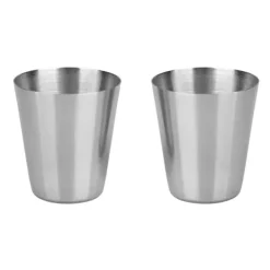 Tragt til spiritusflaske i rustfrit stål, 7 oz, med to vinkopper, sæt til fødselsdagsgave (børstet) Outlet