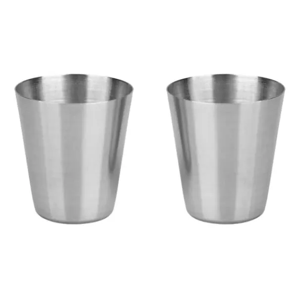 Tragt til spiritusflaske i rustfrit stål, 7 oz, med to vinkopper, sæt til fødselsdagsgave (børstet) Outlet