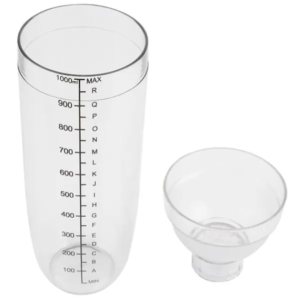 Cocktailshakers & Drinkudstyr>Transparent Anti-Lak Cocktail Shaker Mixer med Skalaværktøj (1000ml)
