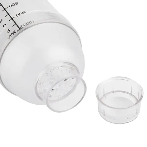 Cocktailshakers & Drinkudstyr>Transparent Anti-Lak Cocktail Shaker Mixer med Skalaværktøj (1000ml)