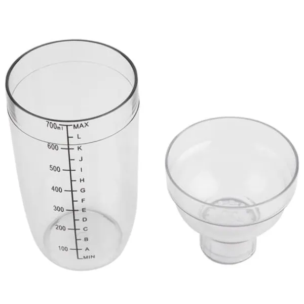 Cocktailshakers & Drinkudstyr>Transparent Anti-Lækage PC Harpiks Cocktail Shaker Mixer med Vægtstang (700ml)