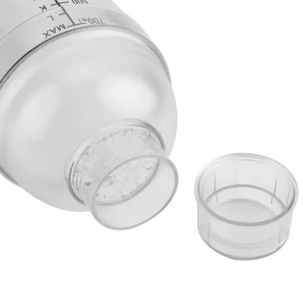 Cocktailshakers & Drinkudstyr>Transparent Anti-Lækage PC Harpiks Cocktail Shaker Mixer med Vægtstang (700ml)