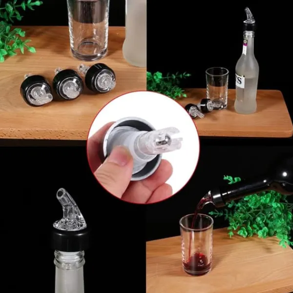 Flaskepropper>Transparent 50ml måleflaskeskældetube til whisky, vin og spiritus, perfekt til hjemmebaren