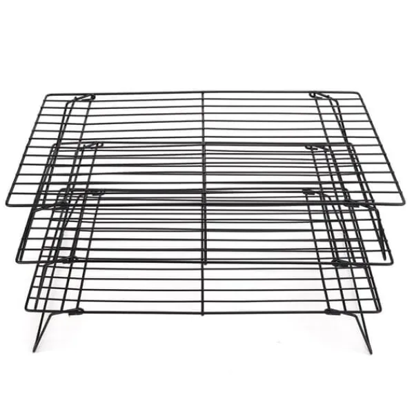 Tre Lags Nonstick Køleplade Bageplade Køkken Brød Kagerist Konditorværktøj 40x25x9cm New