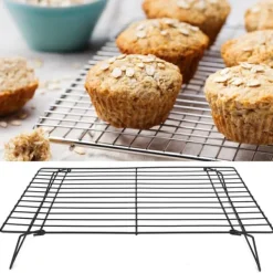 Tre Lags Nonstick Køleplade Bageplade Køkken Brød Kagerist Konditorværktøj 40x25x9cm New