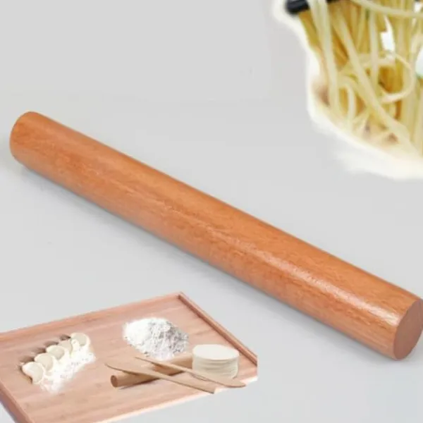 Kageruller>Trækagerulle Multifunktionel Notstick Dejrullepind til køkkener Bagning lysebrun