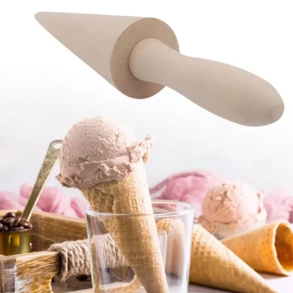Trækegleform til isvaffel, bageværktøj til hjemmedessertbutik Hot