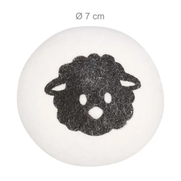 Tørrebold, 6-pak XXL uld, 7 cm, hvid Outlet
