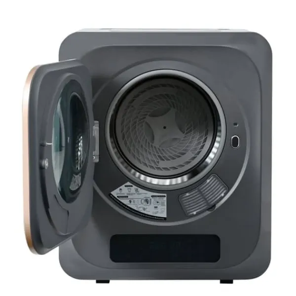 Tørretumblere>Tørretumbler 3-4 kg i rustfrit stål, 850 W med multifiltersystem, 6 programmer og overophedningsbeskyttelse (vægmontering)