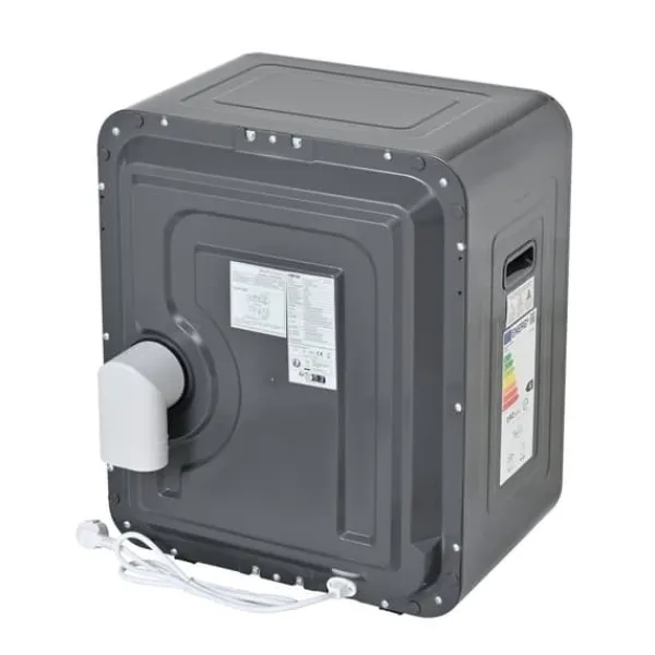 Tørretumblere>Tørretumbler 3-4 kg i rustfrit stål, 850 W med multifiltersystem, 6 programmer og overophedningsbeskyttelse (vægmontering)
