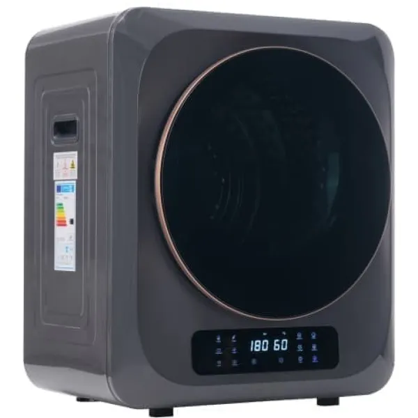 Tørretumblere>Tørretumbler 2,5 kg (op til 4 kg) Rustfrit stål 850W – 6 programmer, multifunktioner, multifilter, overophedningsbeskyttelse, vægmonterbar