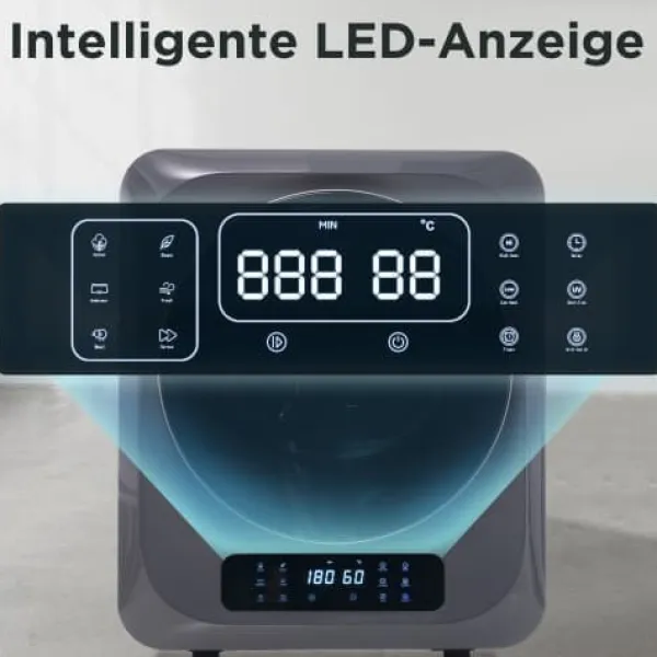 Tørretumblere>Tørretumbler 2,5 kg (op til 4 kg) Rustfrit stål 850W – 6 programmer, multifunktioner, multifilter, overophedningsbeskyttelse, vægmonterbar
