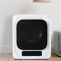Tørretumbler 3-4 kg rustfrit stål, 850 W med multifiltersystem, 6 programmer og overophedningsbeskyttelse (vægmonteret) Outlet