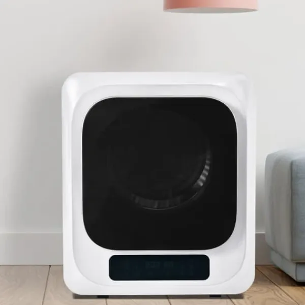 Tørretumbler 3-4 kg rustfrit stål, 850 W med multifiltersystem, 6 programmer og overophedningsbeskyttelse (vægmonteret) Outlet