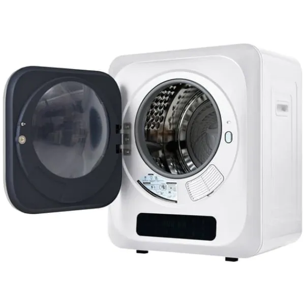 Tørretumbler 3-4 kg rustfrit stål, 850 W med multifiltersystem, 6 programmer og overophedningsbeskyttelse (vægmonteret) Outlet