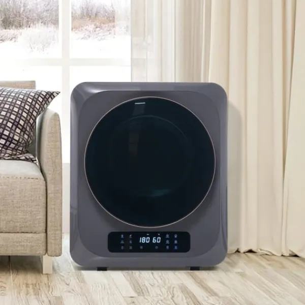 Tørretumblere>Tørretumbler, rustfrit stål, 2,5 kg (op til 4 kg), 850 W, 6 programmer, filter, overophedningsbeskyttelse, vægmonterbar