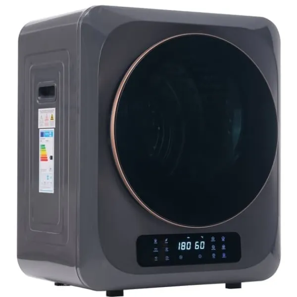 Tørretumblere>Tørretumbler, rustfrit stål, 2,5 kg (op til 4 kg), 850 W, 6 programmer, filter, overophedningsbeskyttelse, vægmonterbar