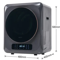 Tørretumbler, rustfrit stål, 2,5 kg (op til 4 kg), 850 W, 6 programmer, filter, overophedningsbeskyttelse, vægmonterbar Online