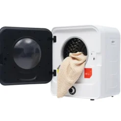 Tørretumbler rustfrit stål 3–4,5 kg, 830W, multifiltrering, 5 programmer, overophedningsbeskyttelse, vægmonterbar [Energiklasse C] Hot